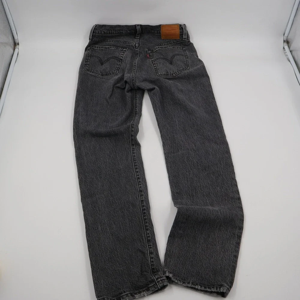 Levi's 501 Original Jeans Mens 28x32 Black Faded Straight Leg Button Fly Premium